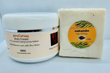 Load image into Gallery viewer, Akpi/Djansang Body Cream 250g with Shea Butter+Akpi handmade soap 130g Bundle.
